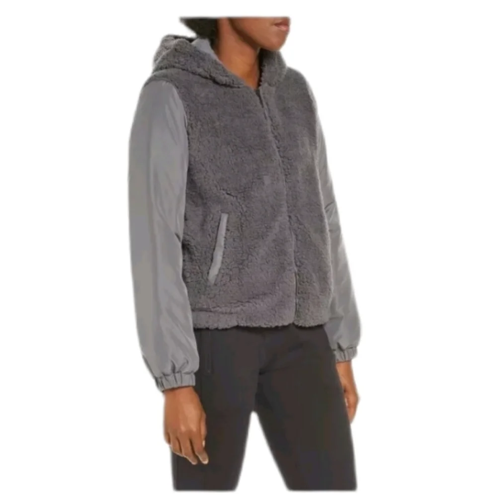 NWT Zella Faux‎ Shearling Bomber Jacket Medium